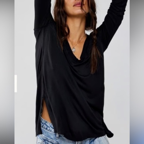 Free People Tops - Free People Black Long Sleeve Top